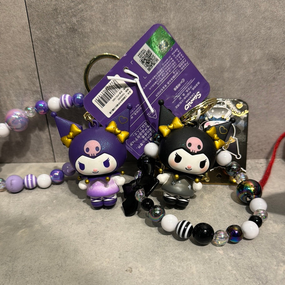 Porte à clé Kuromi avec bracelet