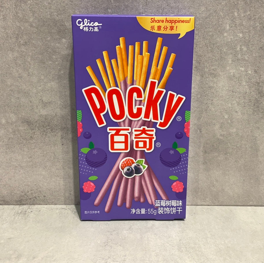 Pocky au framboise et bleuet 55g