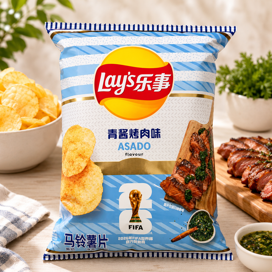 Chips Lay’s (saveur BBQ à la sauce verte) 乐事 青酱烤肉味薯片70g