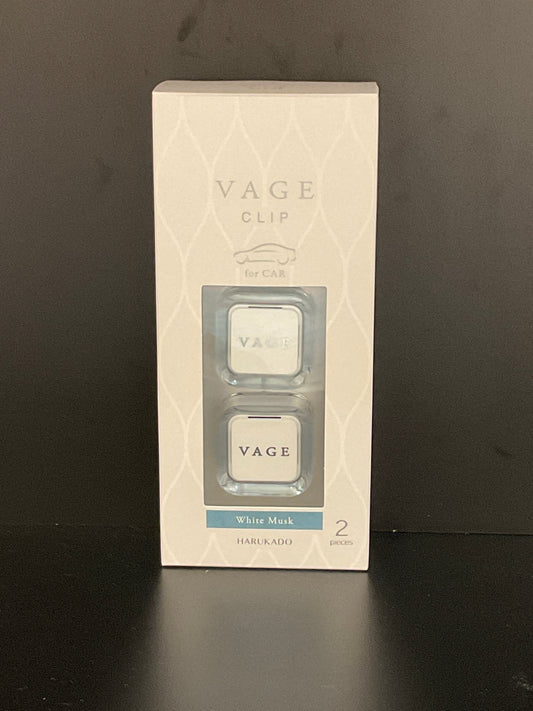 HARUKADO Vage Parfum de voiture à clip Musc blanc 2pcs