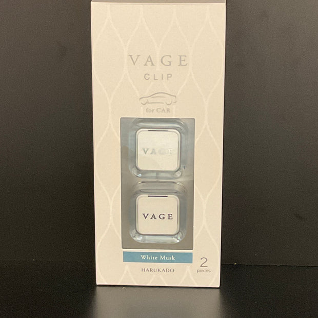 HARUKADO Vage Parfum de voiture à clip Musc blanc 2pcs