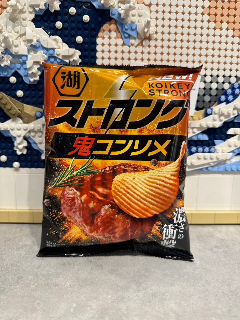 Chips STRONG saveur Steak consommé KOIKEYA 湖池屋 53g