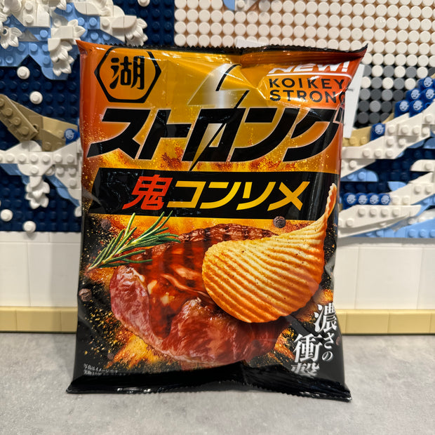 Chips STRONG saveur Steak consommé KOIKEYA 湖池屋 53g