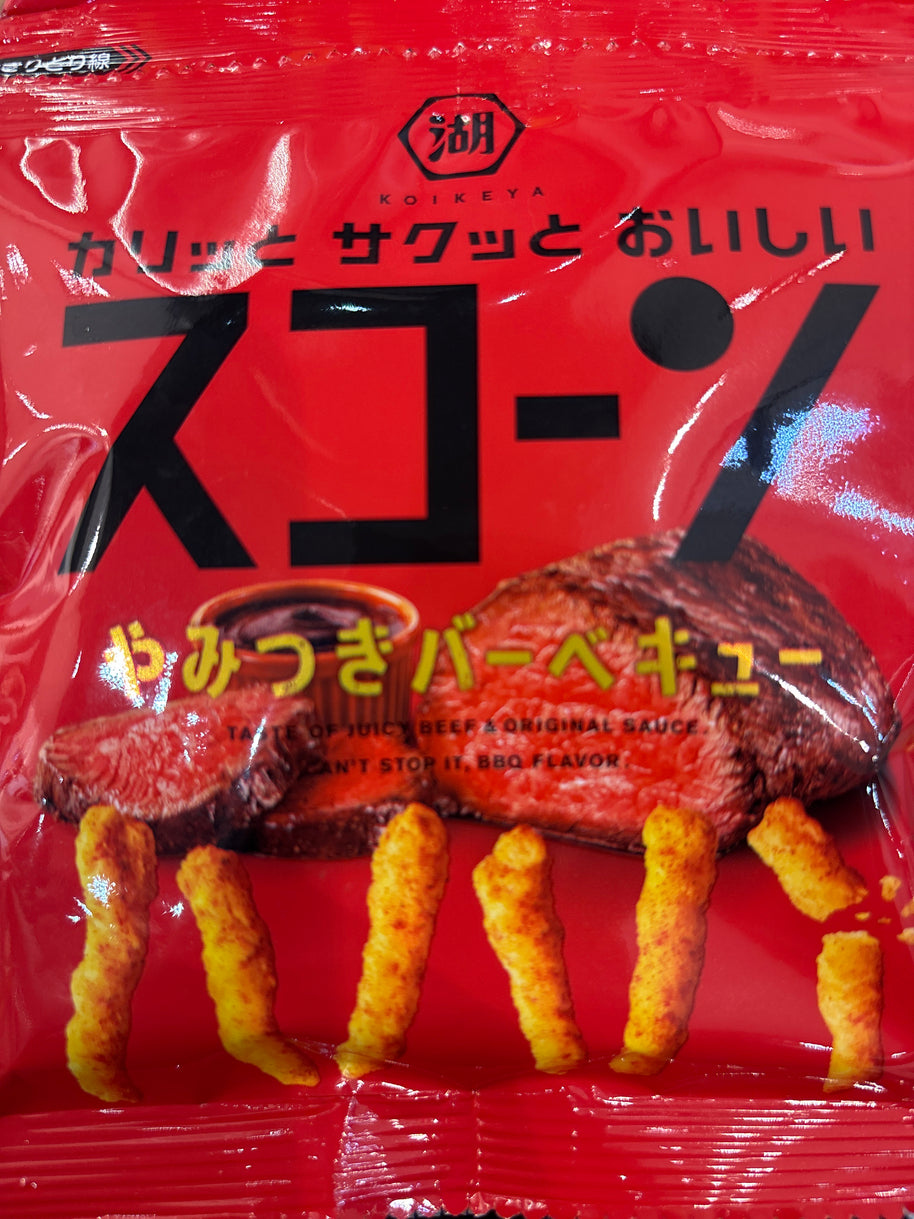 Chips de maïs en bâtonnet (saveur Steak) KOIKEYA 🇯🇵湖池屋 牛排味粟米棒 15g