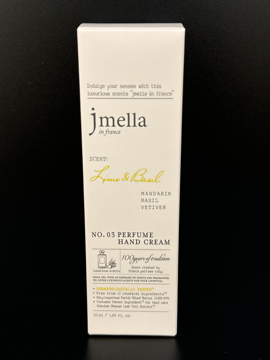 JMELLA EN FRANCE 03 Crème pour les mains au citron vert et au basilic 50ml