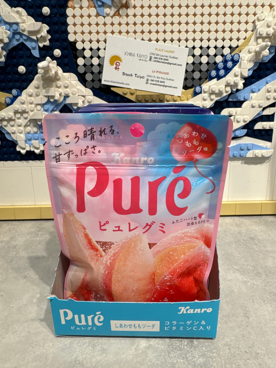 Bonbon mou soda à la pêche Puré KANRO 52g