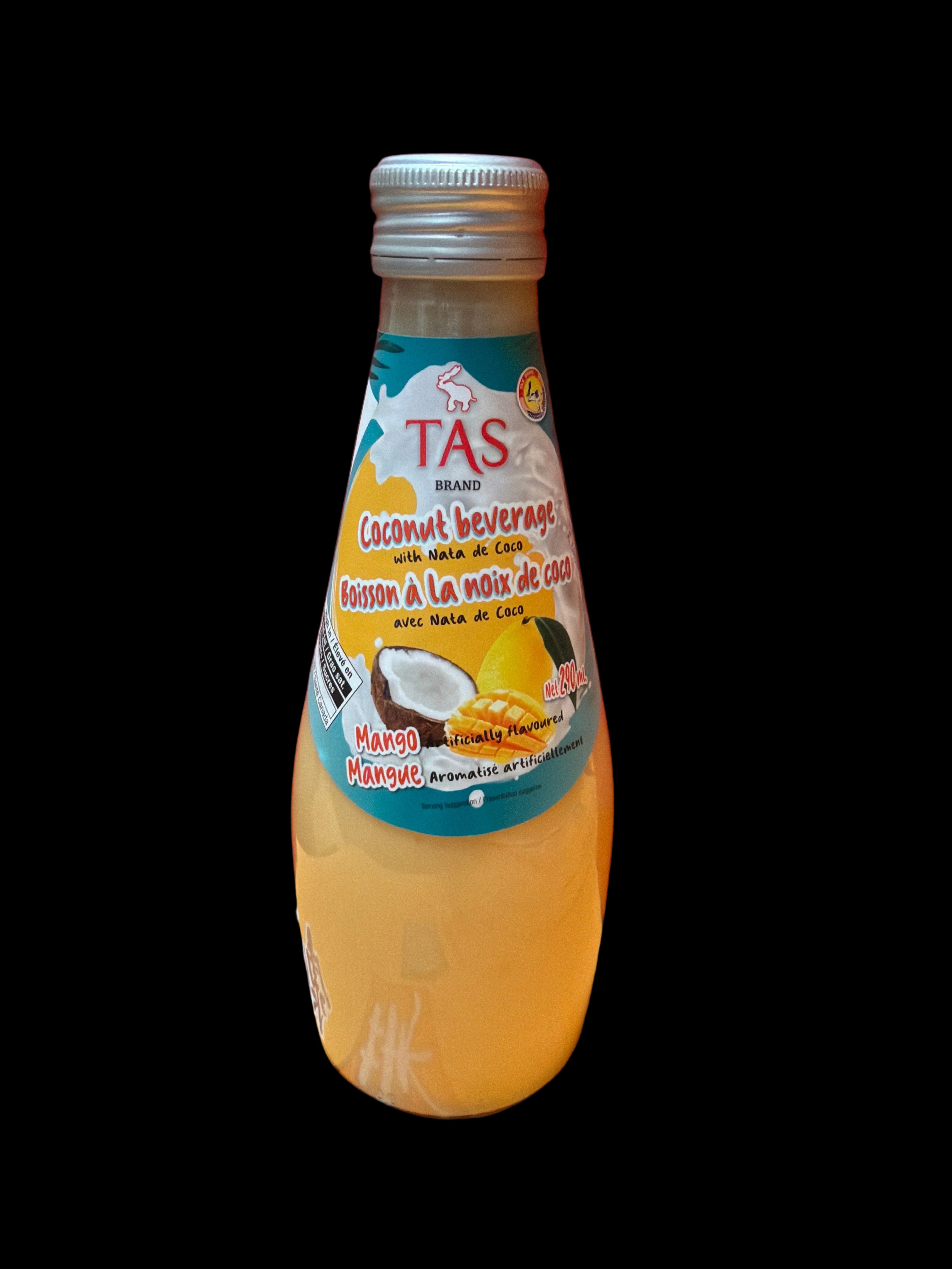 Boisson au lait de coco avec nata de coco (saveur mangue)290mL