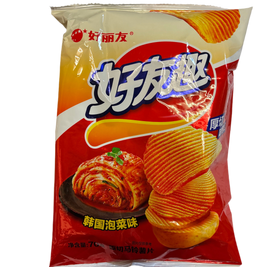 Chips de pomme de terre(saveur de kimchi) 好丽友 好友趣（泡菜味）70g