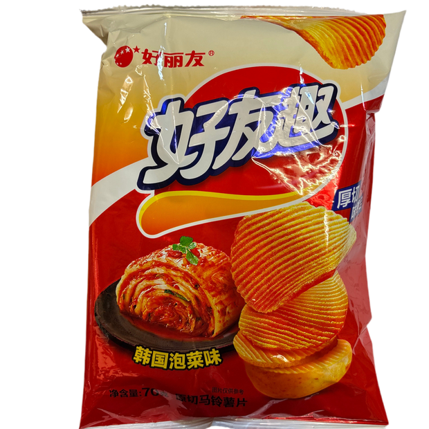 Chips de pomme de terre(saveur de kimchi) 好丽友 好友趣（泡菜味）70g