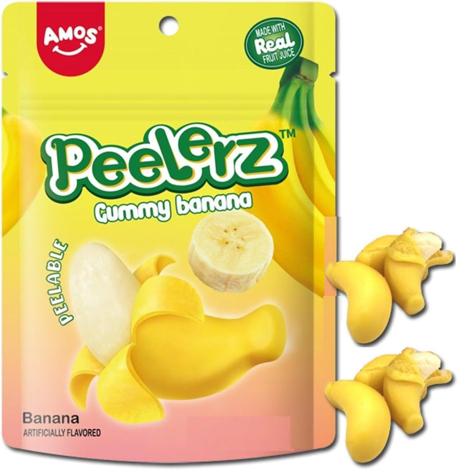 Bonbons mous pelable saveur banana Peelerz AMOS 62g