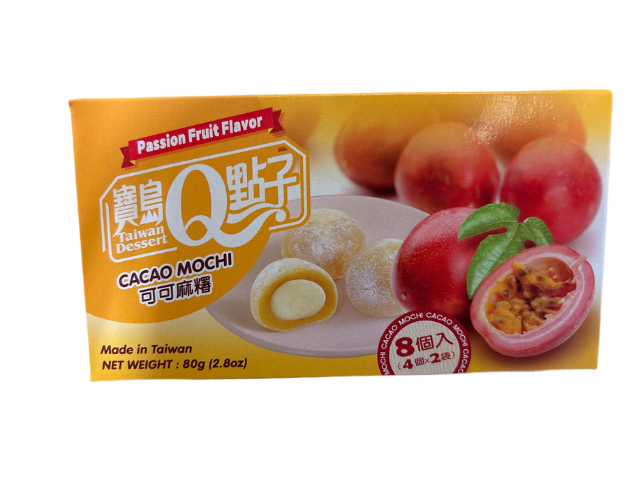 Cacao Mochi (saveur de fruit de passion) 宝岛Q点子 百香果味 80g