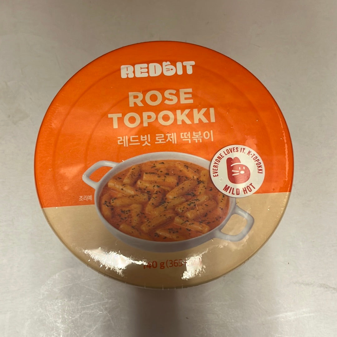 Gâteau de riz Topokki (saveur rose) REDBIT 140g