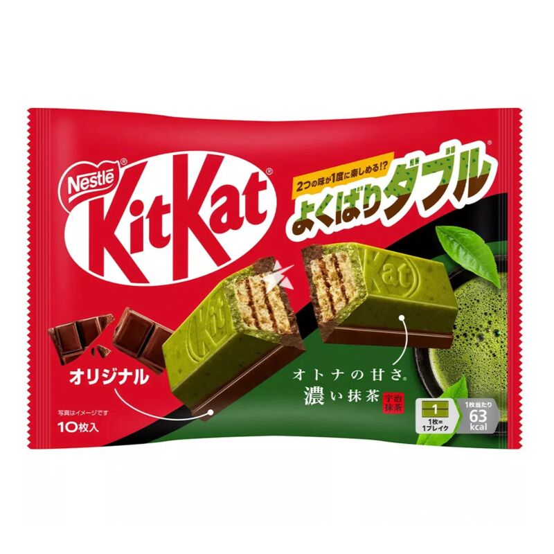 KitKat au matcha et chocolat 10pc