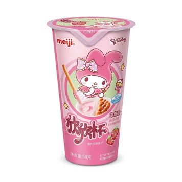 Bâtonnets de biscuit avec trempette (saveur fraise) Meiji YanYan 50g