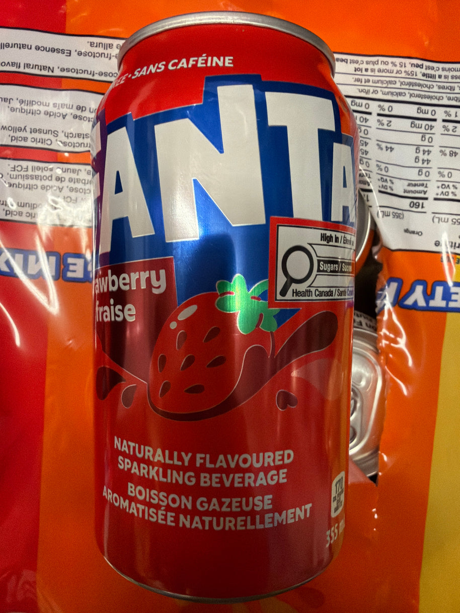 FANTA saveur de fraise 芬达草莓味汽水 355mL