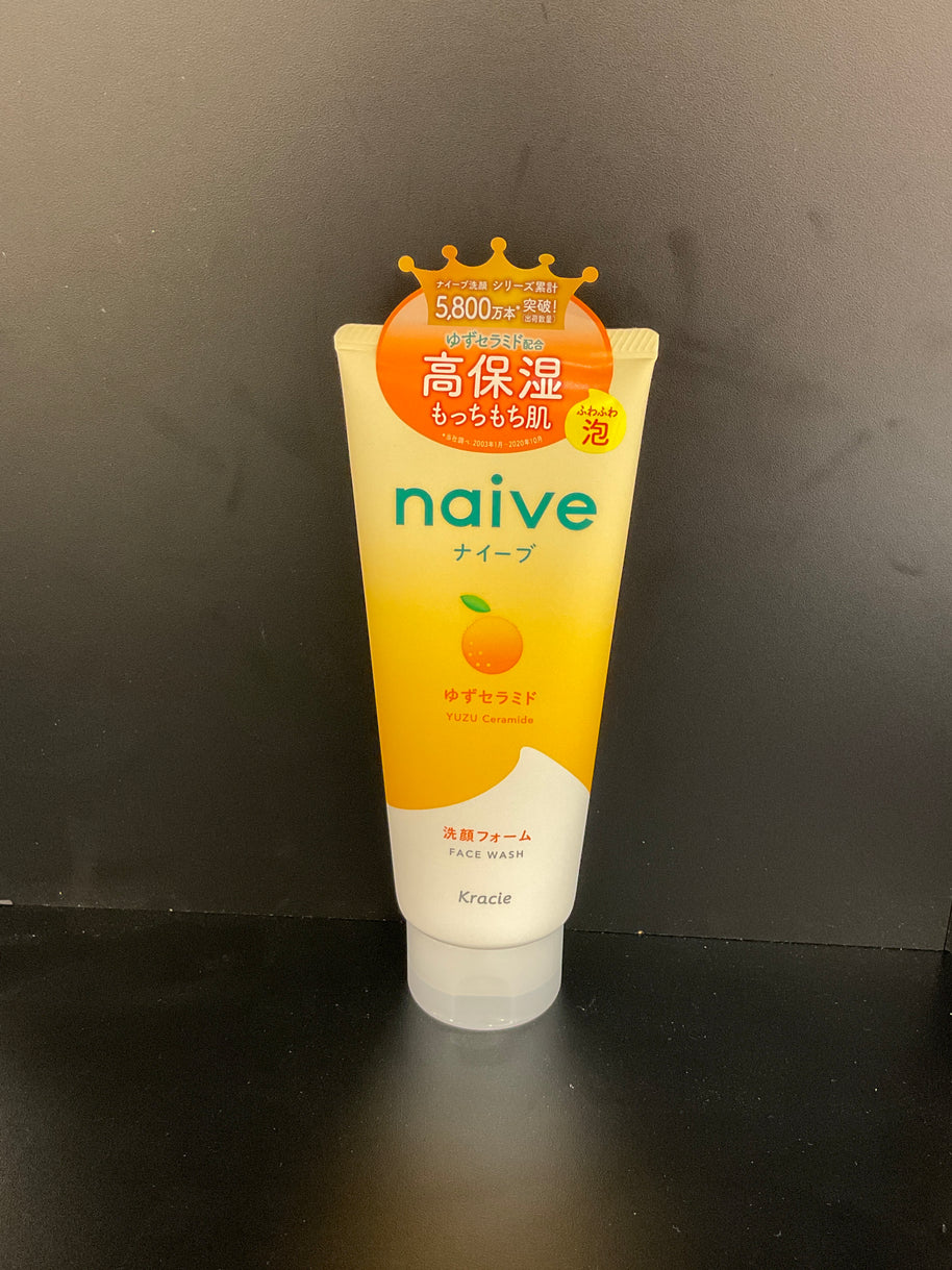 Mousse de nettoyant au Yuzu Ceramide KRACIE Naive Face Wash