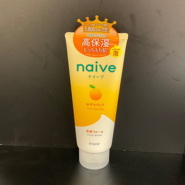 Mousse de nettoyant au Yuzu Ceramide KRACIE Naive Face Wash