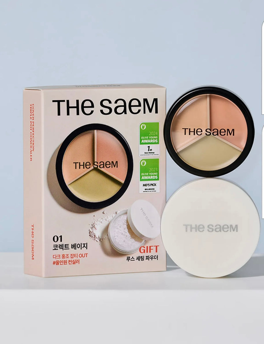 THE SAEM Cover Perfection Triple Pot Concealer Set 03 Correct Up
Beige