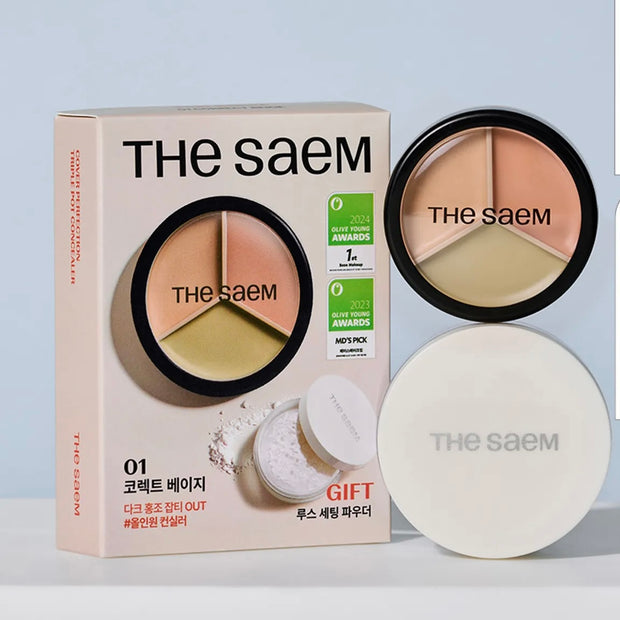 THE SAEM Cover Perfection Triple Pot Concealer Set 03 Correct Up
Beige