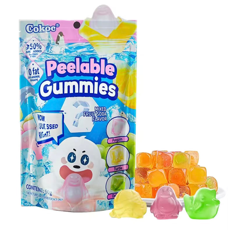 Bonbons mous à peler saveur mystère soda fruité COKOC