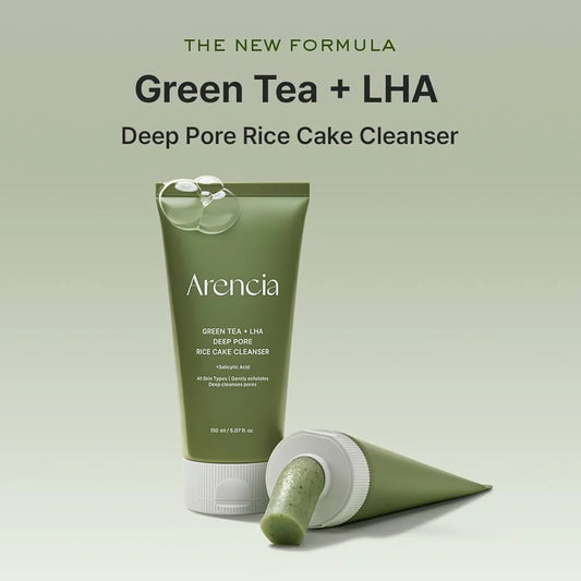 ARENCIA Green Tea LHA Deep Pore Rice Cake Cleanser 150ml