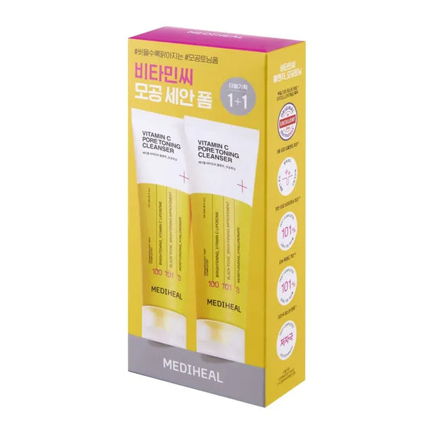 MEDIHEAL Set Vitamin C Pore Toning Cleanser 120mlx2