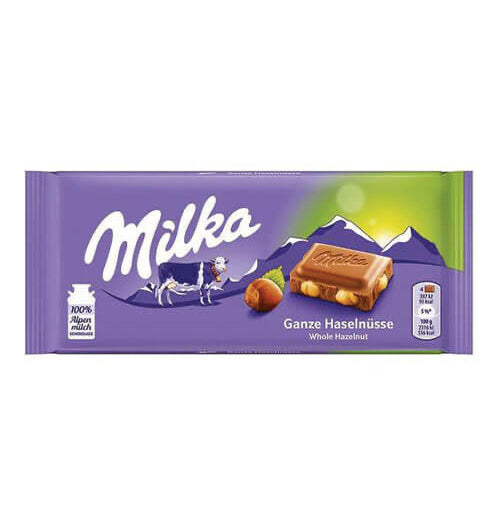Milka à la noisettes 95g