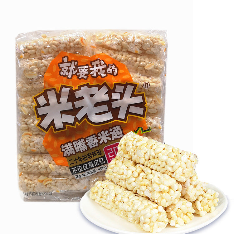 Riz craquelin-saveur arachides花生味 米老头400g