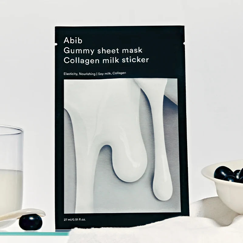ABIB Gummy Sheet Mask Collagen milk sticker