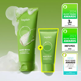BEPLAIN Ensemble de mousse nettoyante équilibrée Mung Bean PH 160ml+40ml