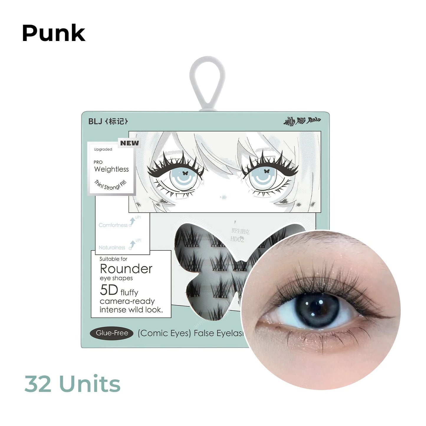 BLJ Comic Eyes Glue-free False Eyelashes HD02
