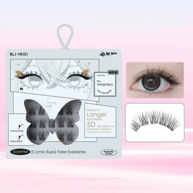BLJ Comic Eyes Glue-free False Eyelashes HD03 White Moon