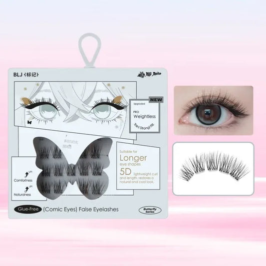 BLJ Comic Eyes Glue-free False Eyelashes HD03 White Moon