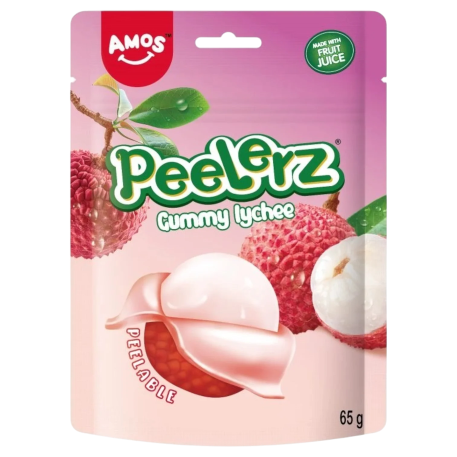 Bonbons mous pelable saveur litchee Peelerz AMOS 65g-