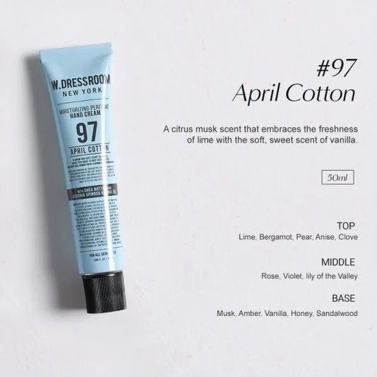 W DRESSROOM Crème hydratante pour les mains au parfum 97 April Cotton