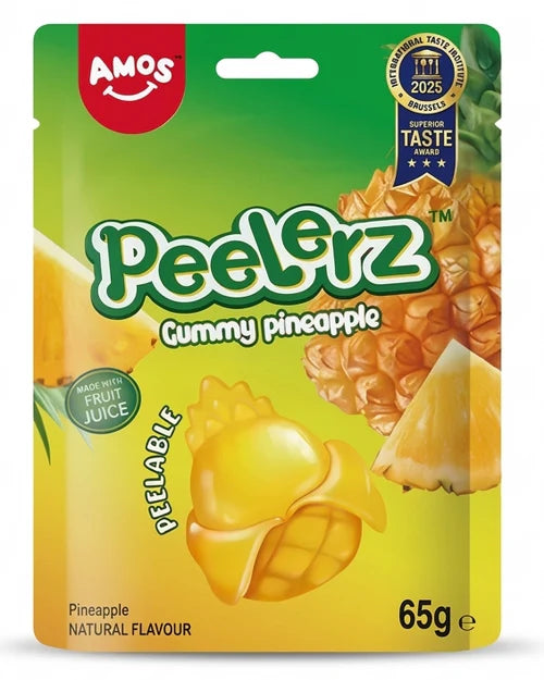 Bonbons mous pelable saveur ananas Peelerz AMOS 65g