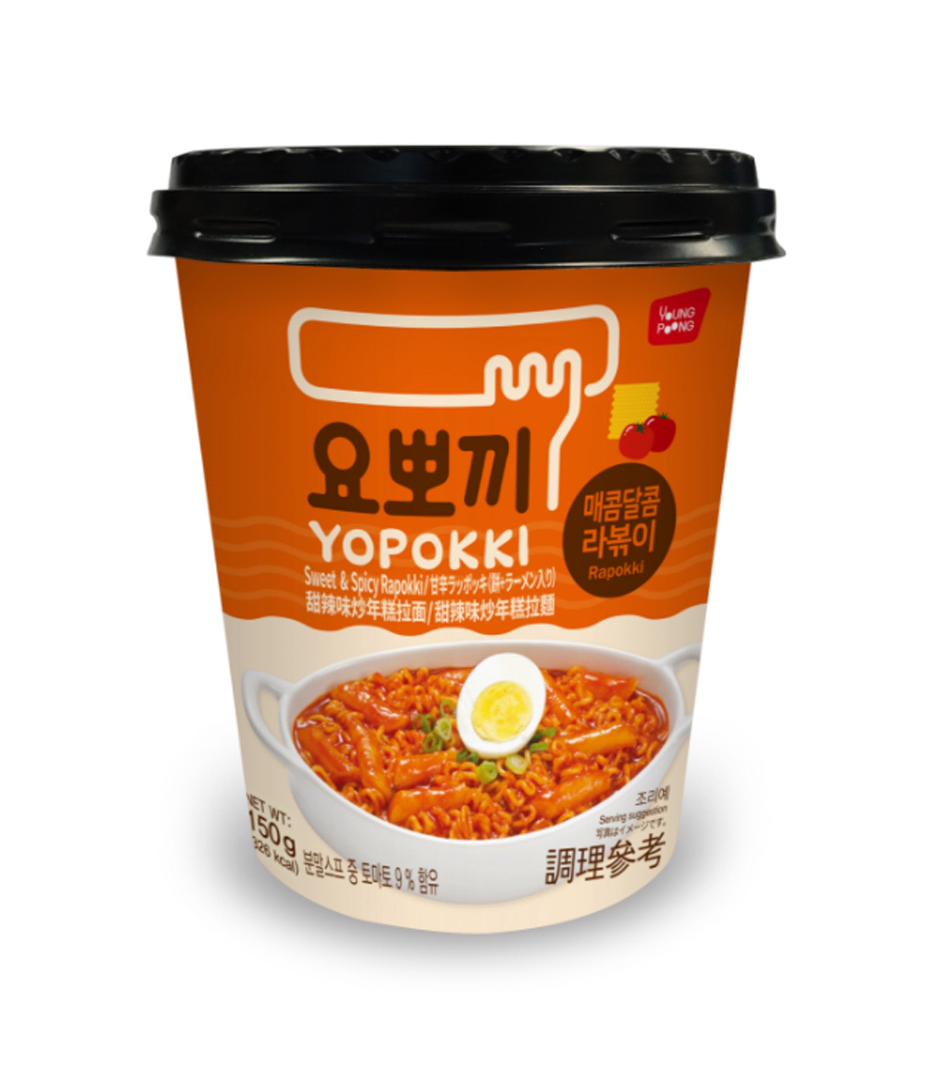 Gâteau de riz au Sucré et Épicé avec ramen RAPOKKI YOUNG POONG145g