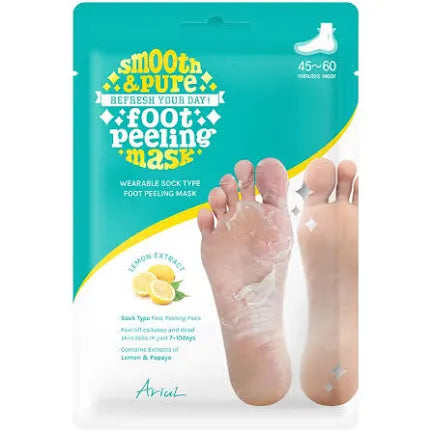 ARIUL Masque exfoliant lisse et pur adoucissant pour les pieds