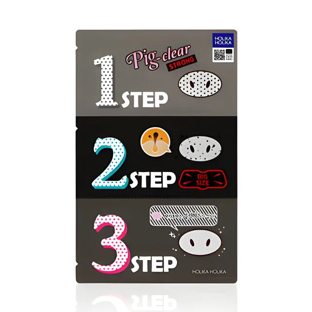 Pig nose anti-point noir STRONG 3 étapes kit HOLIKA HOLIKA