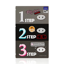 Pig nose anti-point noir STRONG 3 étapes kit HOLIKA HOLIKA
