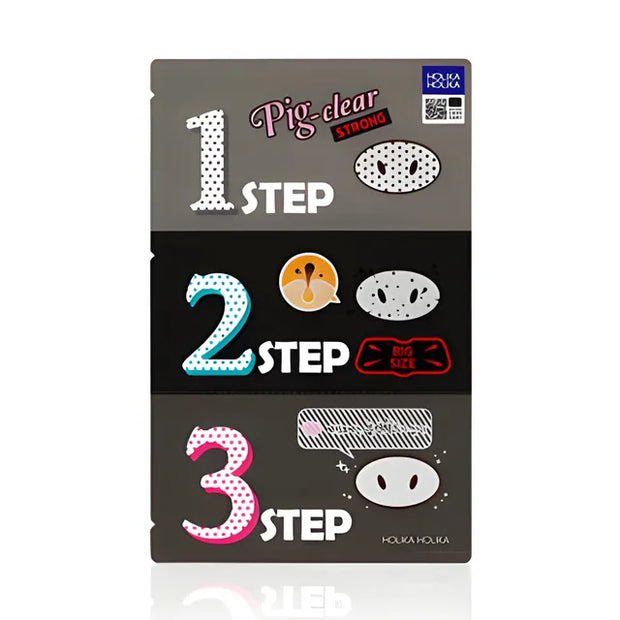 Pig nose anti-point noir STRONG 3 étapes kit HOLIKA HOLIKA