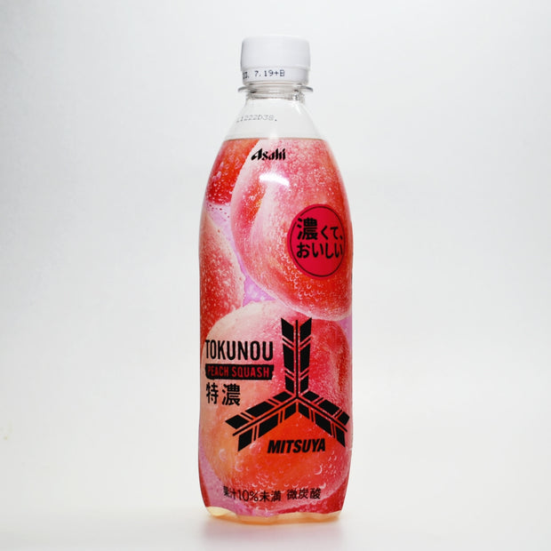 Boisson gazeuse japonaise à la pêche Mitsuya Tokunou ASAHI 500mL