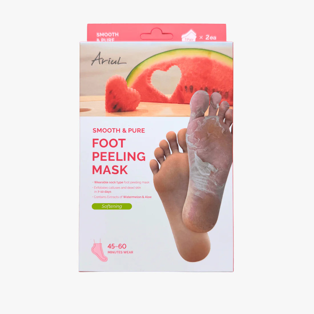 ARIUL Masque exfoliant lisse et pur adoucissant pour les pieds