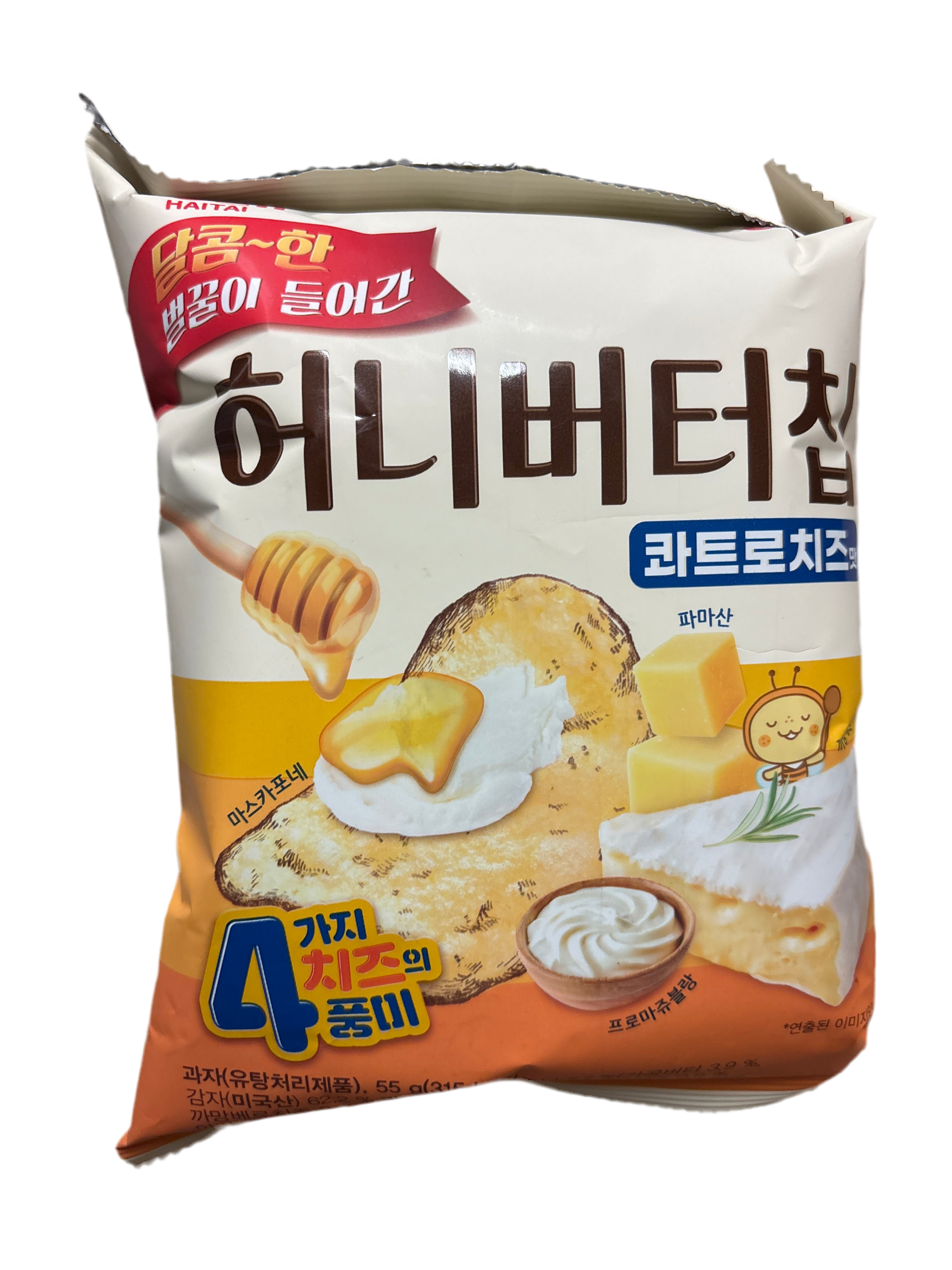 Chips au miel et beurre HAITAI(saveur quatre fromage) 4种芝士味薯片