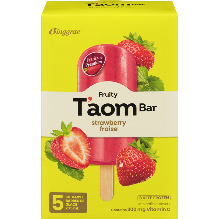 T'AOM barre glacée à la fraise
