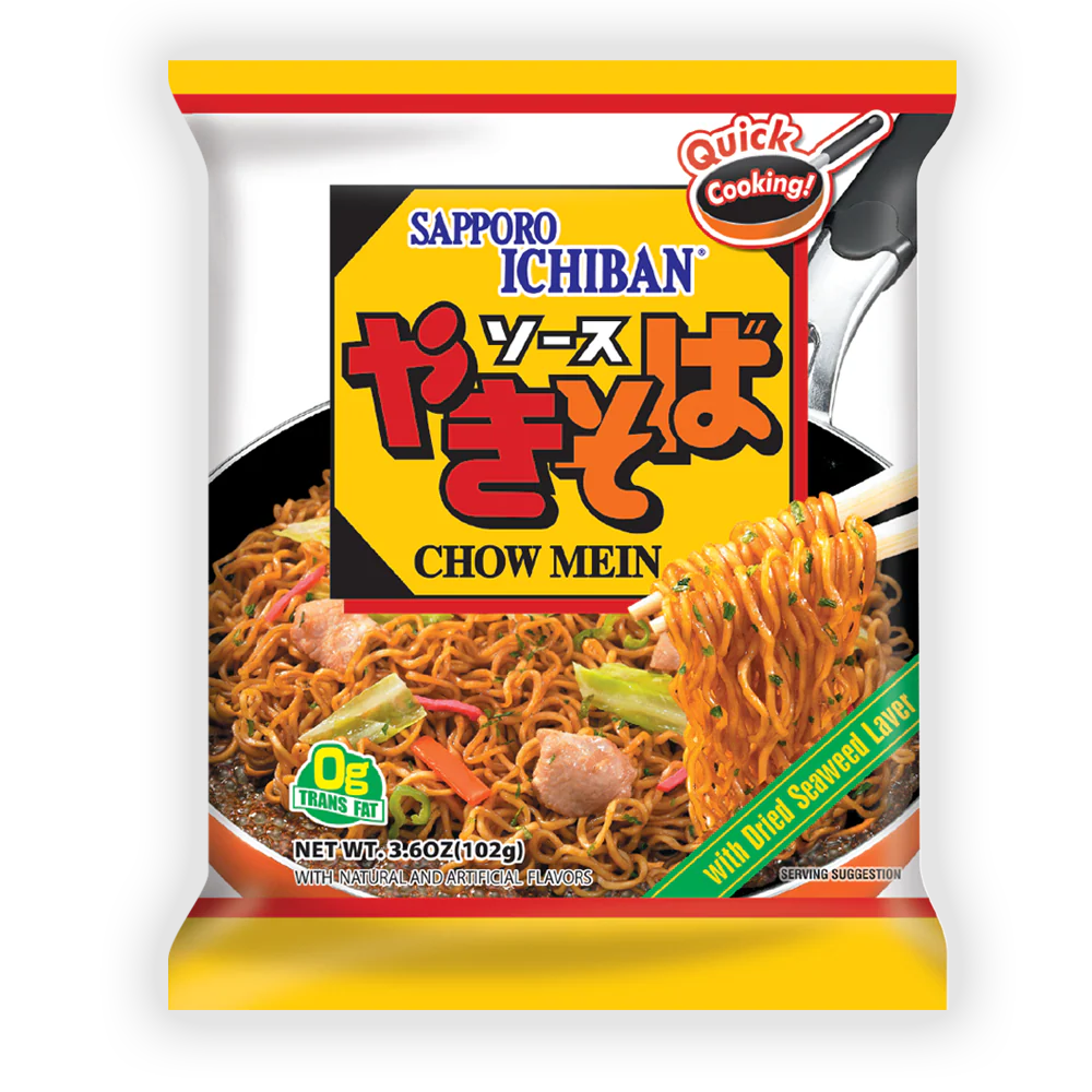 Nouilles instantanées à la japonaise Yakisoba (Chow Mein) SAPPORO ICHIBAN