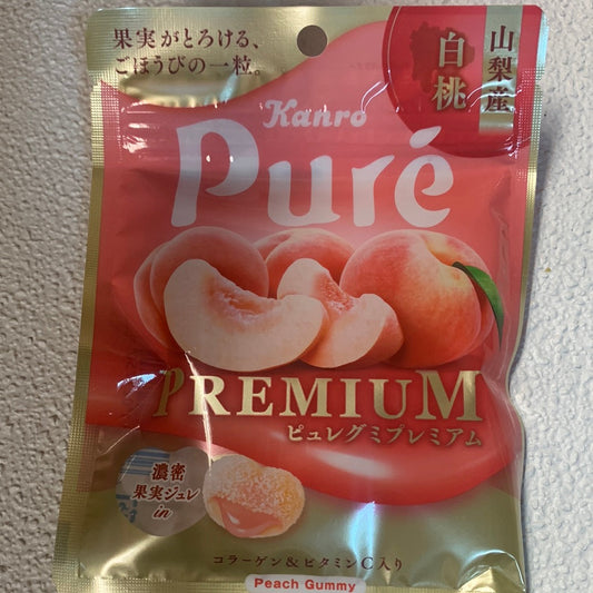 Bonbon mou à la pêche Puré KANRO 54g