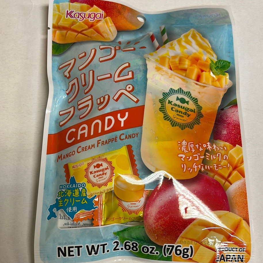 Bonbons japonais à la mangue frappée Kasugai 76g