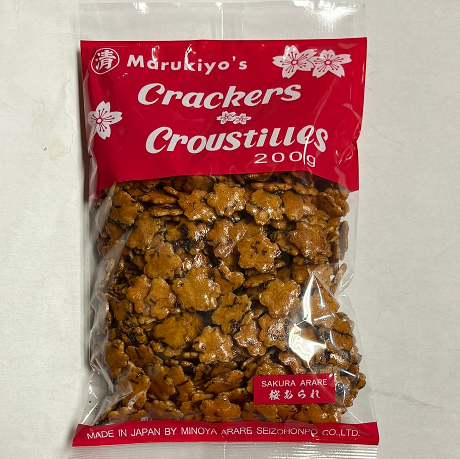 Craquelin de riz japonais SAKURA ARARE Marukiyo’s 日本米菓 200g