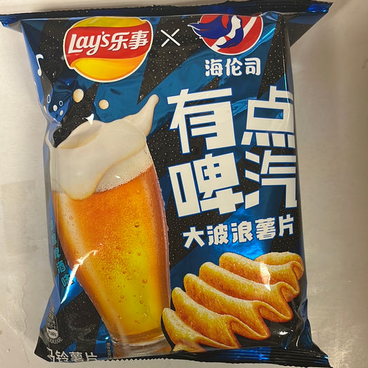 Chips Lay’s (saveur de bière) 乐事 精酿啤酒味 大波浪薯片 60g